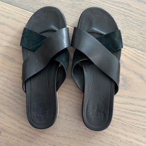 Black ugg sandals